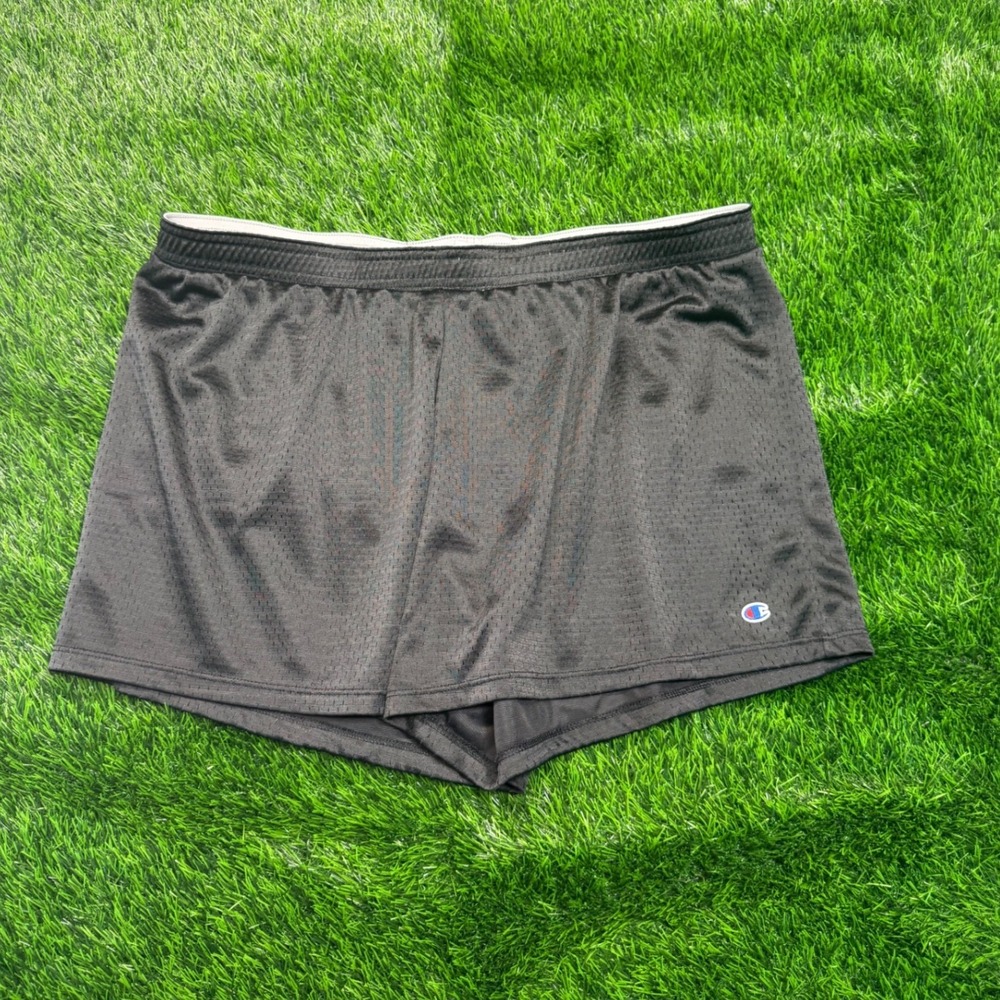 Champion Mesh Athletic Shorts XL Black Mens Polyester Gym Running Shorts
